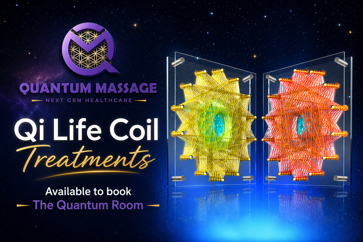 Qi Life Aura coils inside the Quantum Room