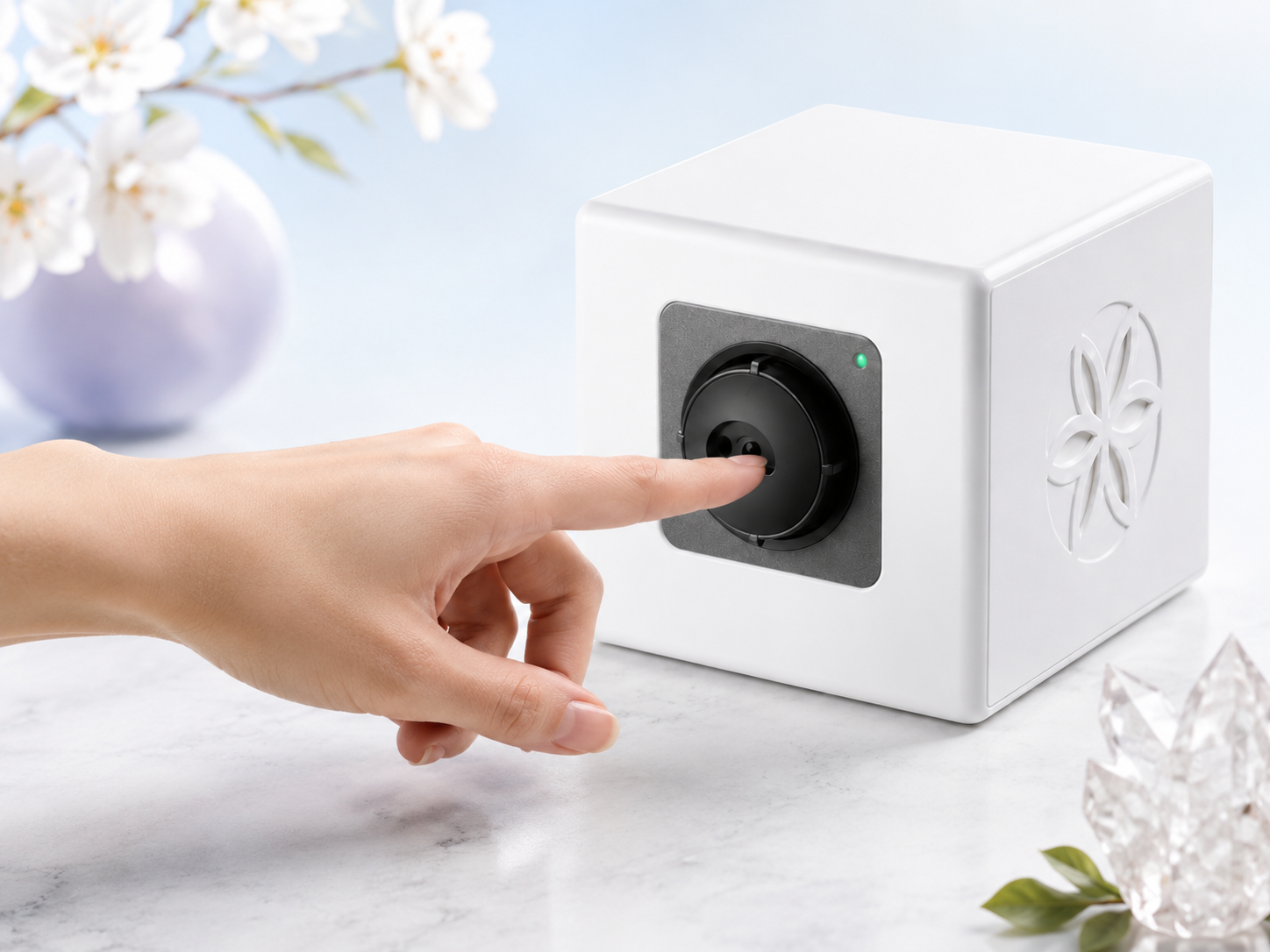 Finger scan on the Bio-Well device