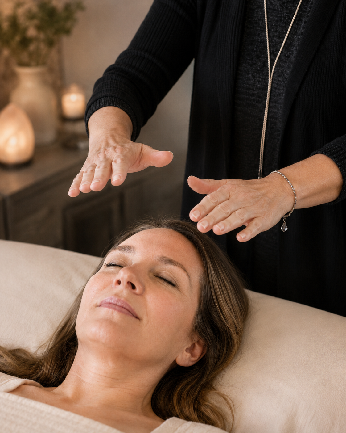 Reiki energy healing session with Cindy at Quantum Massage