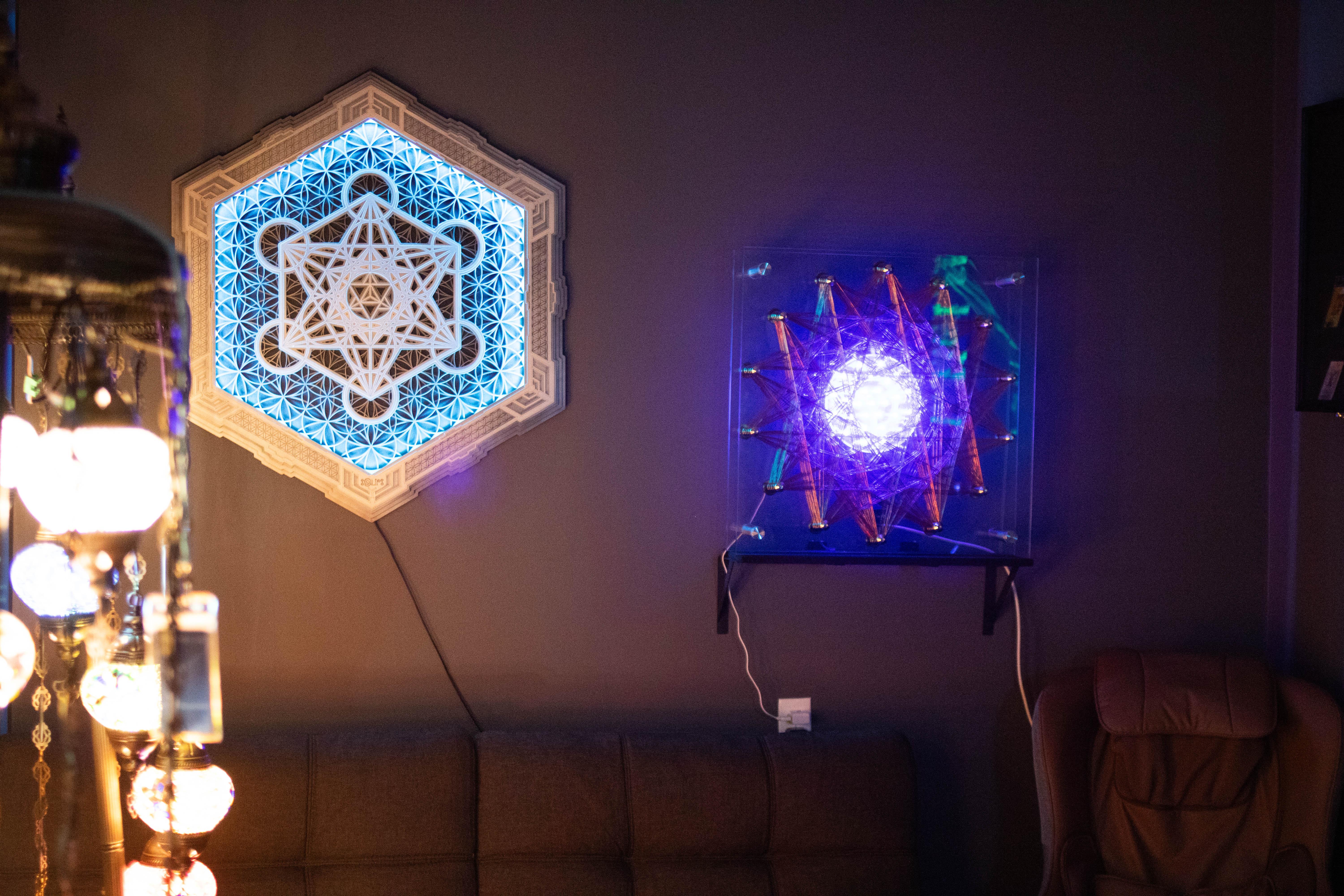 Quantum Room sacred geometry lighting